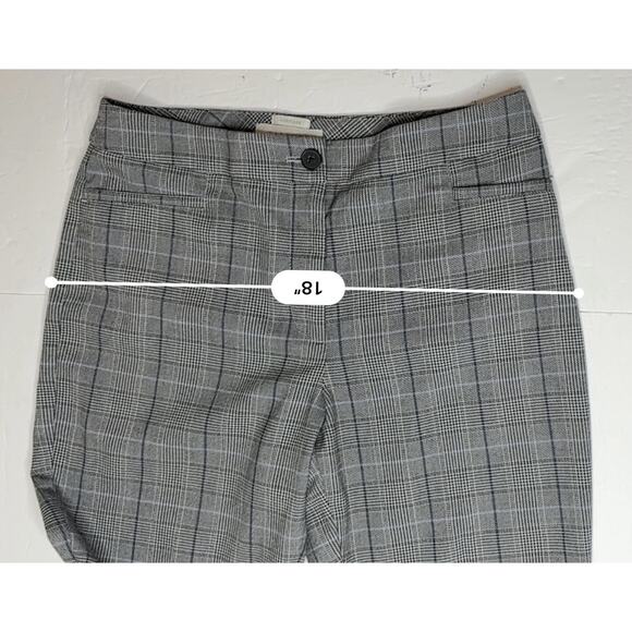 TALBOTS Petites Heritage Gray Plaid Straight Leg Trouser Pants 8P Normcore - Picture 4 of 9